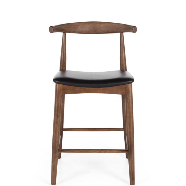 elbow wooden bar stool deep oak