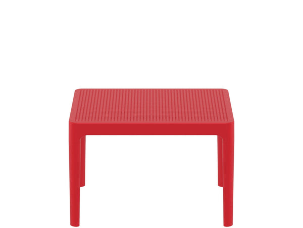 sky side outdoor coffee table red