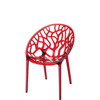 siesta crystal commercial chair red transparent 1
