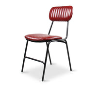 retro dining chair red p.u 7