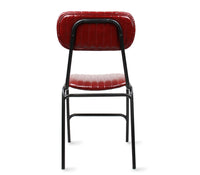 retro dining chair red p.u 5