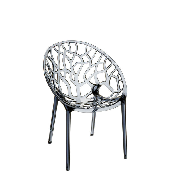 siesta crystal commercial chair smoke transparent