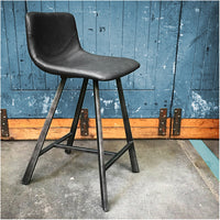 vintage upholstered stool vintage black 6