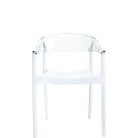siesta carmen commercial armchair white/clear