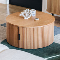 telsa round wooden coffee table 4