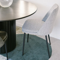 milan dining chair light grey fabric 6