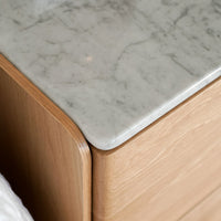 iowa wooden bedside table marble top 10
