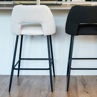 vermont upholstered stool cream fabric 5