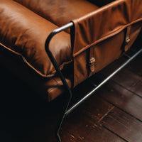 rome armchair tan leather 6