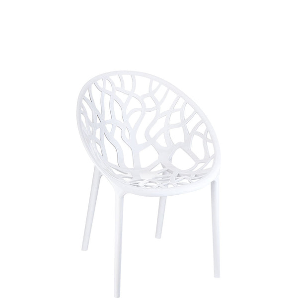 siesta crystal commercial chair white