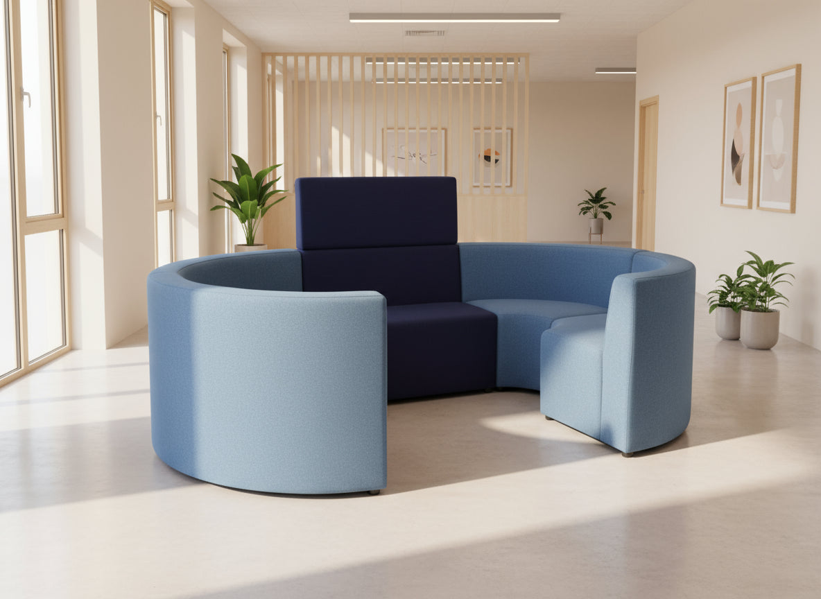 Custom Curved Office Booth Seating