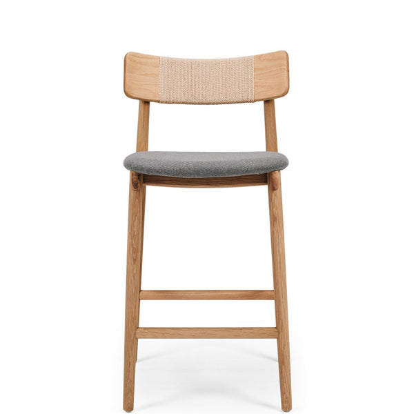 napoleon highback wooden bar stool natural