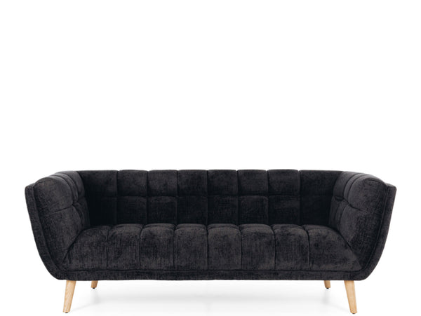 nebraska 3 seater sofa panther black