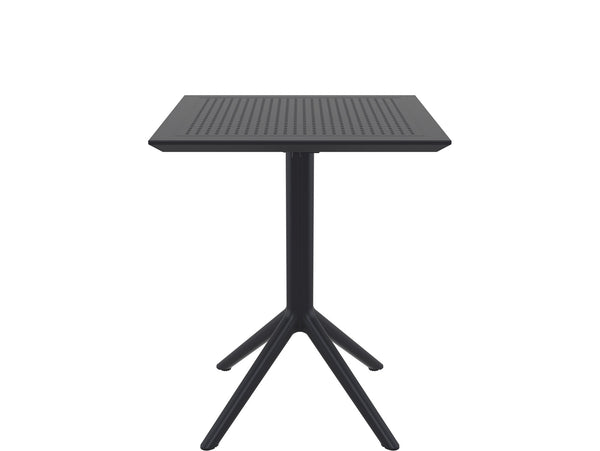siesta sky square folding table black