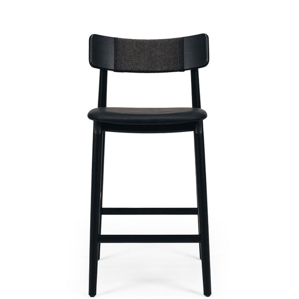 napoleon highback wooden bar stool black 