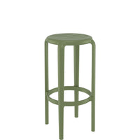 siesta tom commercial bar stool 75cm olive green 1
