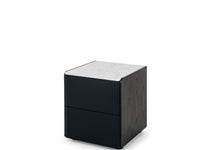 iowa black bedside table marble top 2