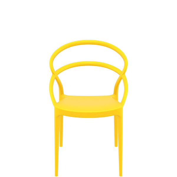 siesta pia commercial armchair yellow