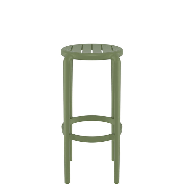 siesta tom commercial bar stool 75cm olive green