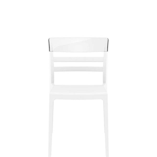 siesta moon commercial chair white/clear