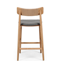 napoleon highback wooden bar stool natural 2