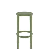 siesta tom commercial bar stool 75cm olive green 2