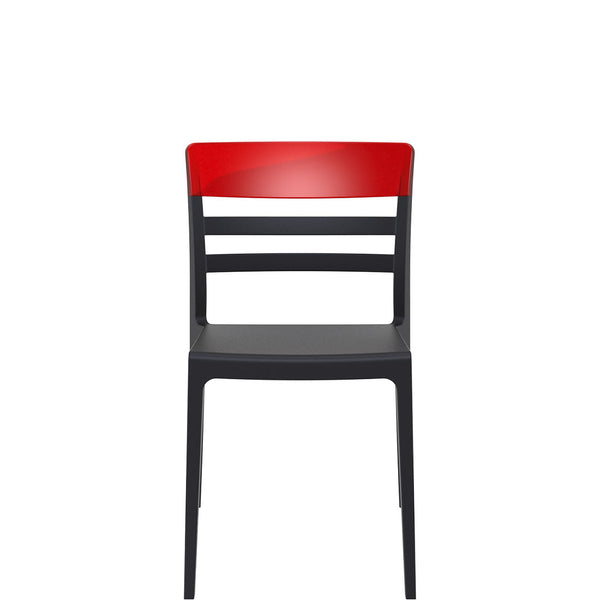 siesta moon commercial chair black/red