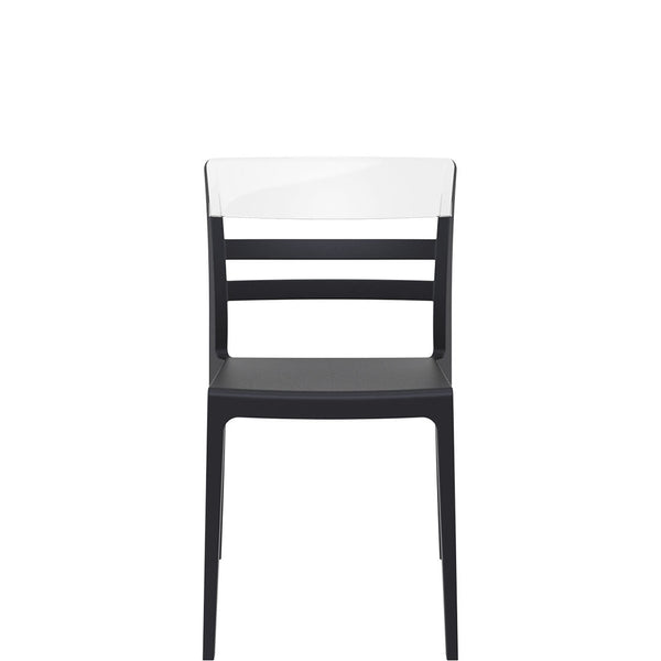 siesta moon commercial chair black/clear