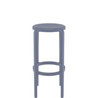 siesta tom commercial bar stool 75cm dark grey 2