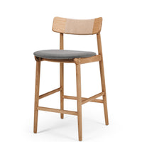 napoleon highback wooden bar stool natural 3