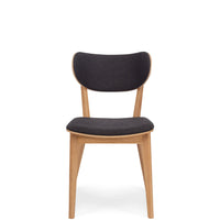 cesca wooden chair dark grey upholstery