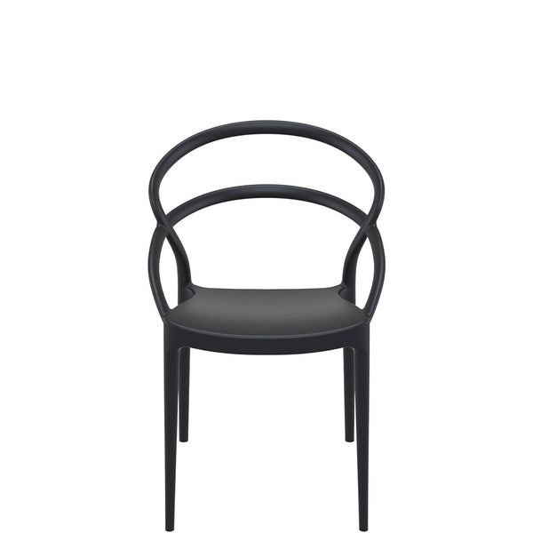 siesta pia commercial armchair black