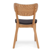 cesca wooden chair dark grey upholstery 5