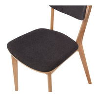 cesca wooden chair dark grey upholstery 4