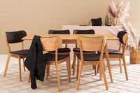 cesca wooden chair dark grey upholstery 6