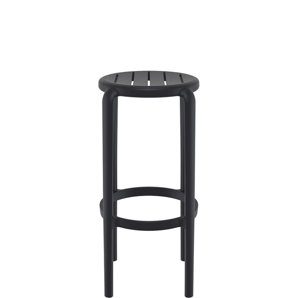 siesta tom commercial bar stool 75cm black