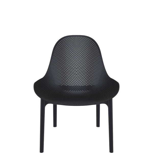 siesta sky lounge commercial chair black