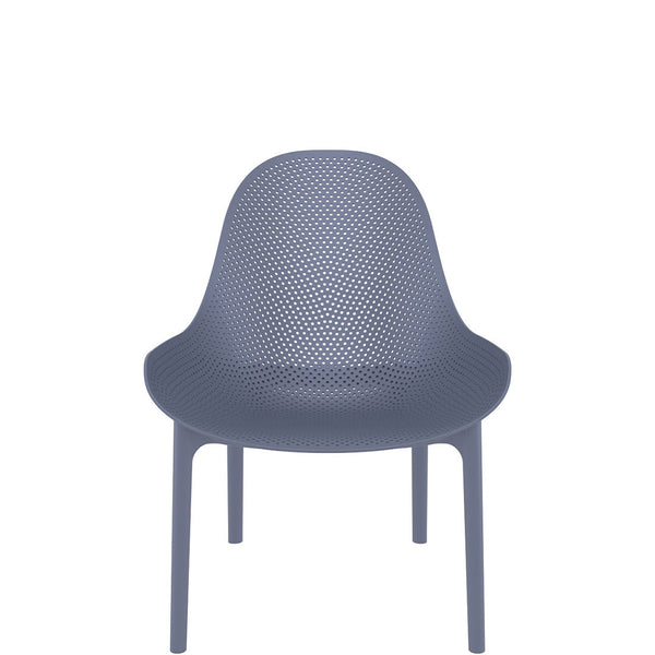 siesta sky lounge commercial chair dark grey