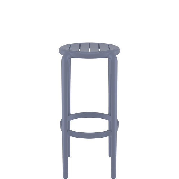 siesta tom commercial bar stool 75cm dark grey