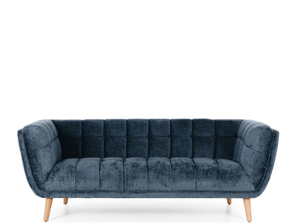 nebraska 3 seater sofa indigo blue