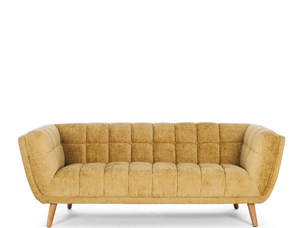 nebraska 3 seater sofa dijon yellow