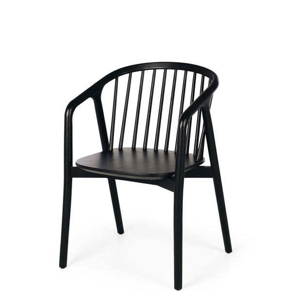 montana dining chair black oak