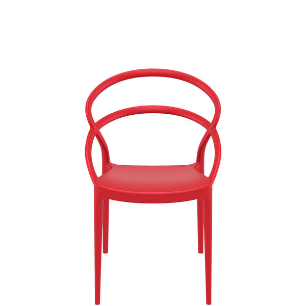 siesta pia commercial armchair red