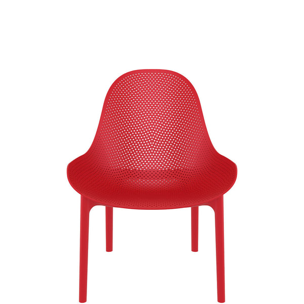 siesta sky lounge commercial chair red