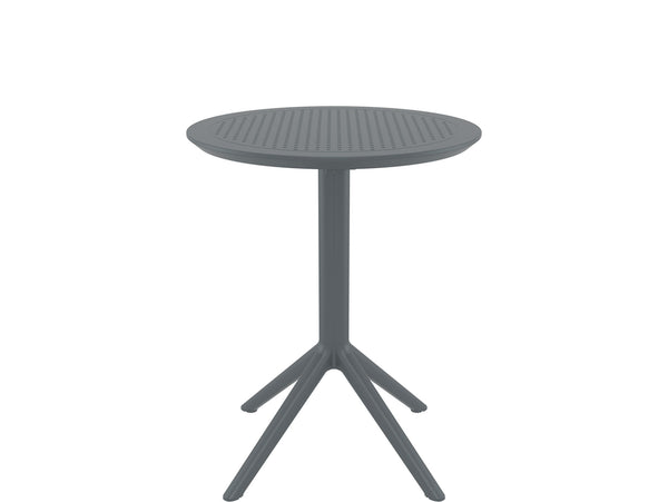siesta sky folding table round charcoal