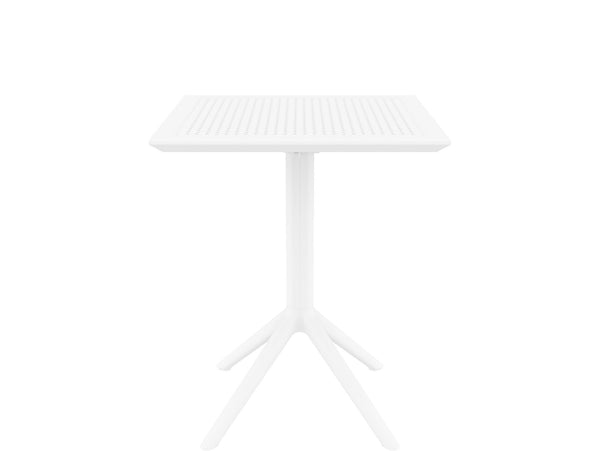siesta sky square folding table white