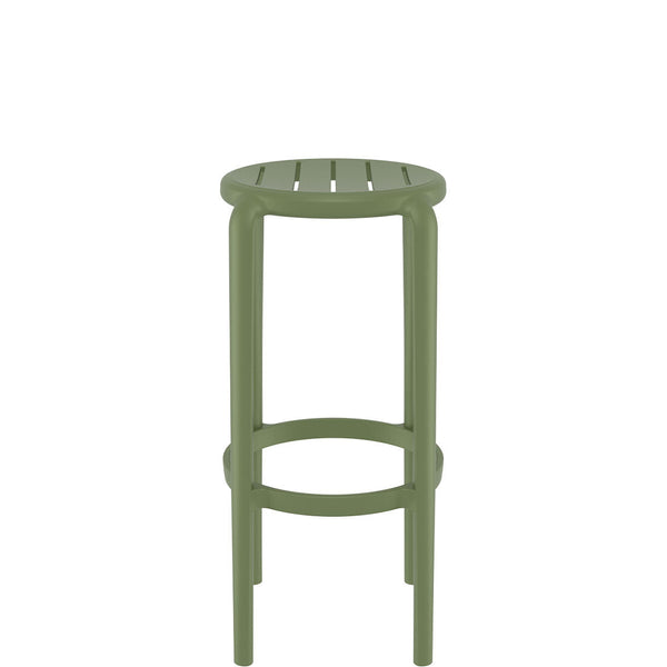 tom bar stool 75cm olive green
