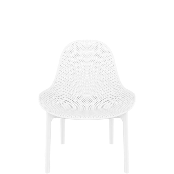 siesta sky lounge commercial chair white