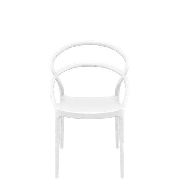 siesta pia commercial armchair white