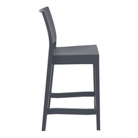 siesta maya kitchen bar stool 65cm dark grey 2